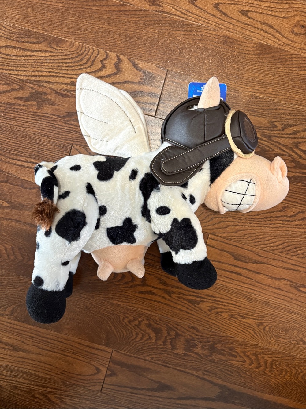 Universal Studios Cow Twister Movie Aviator Pilot Flying Wings Stuffed Plush 16”